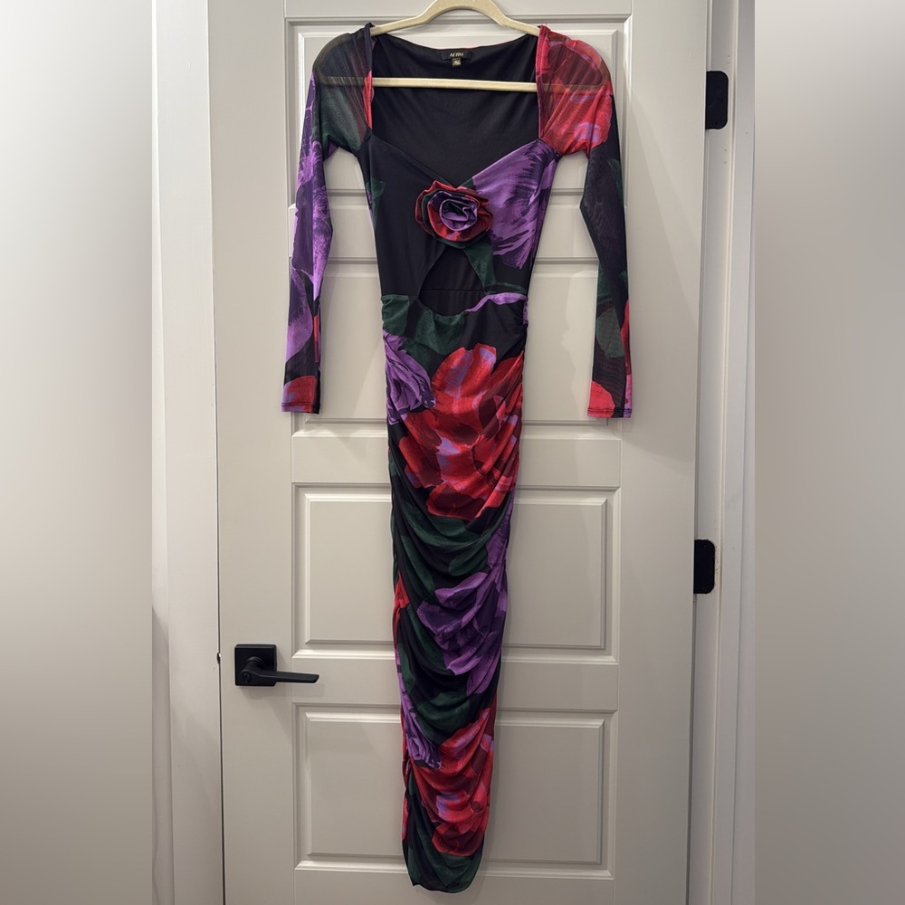 AFRM Sierra Rosette Midi Dress - Picture 4 of 6